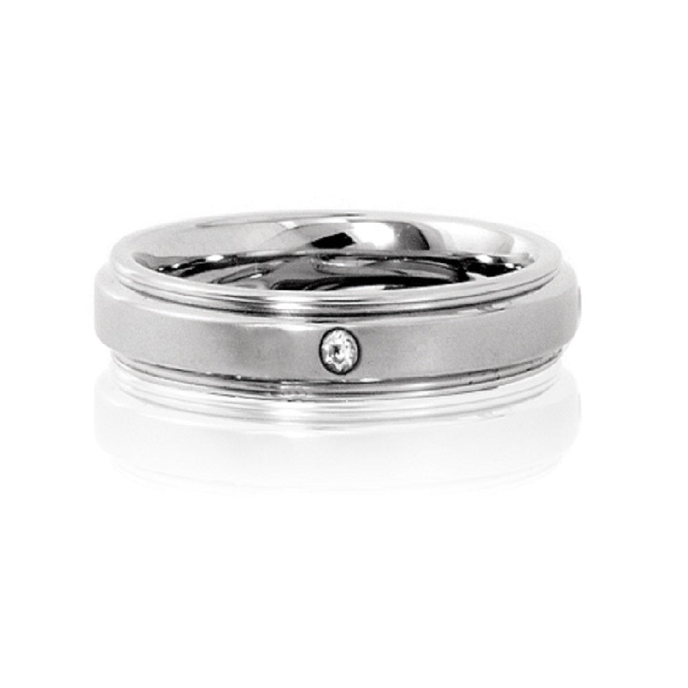 INR67 STAINLESS STEEL RING CZ AAB CO..