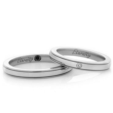 INR78 Stainless Steel Ring Attraction diamonds inori AAB CO..