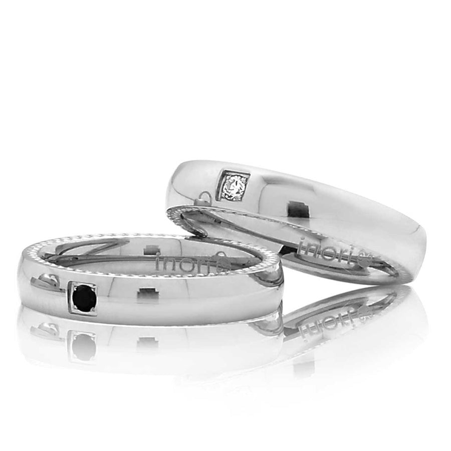 INR81 Stainless Steel Ring Attraction diamonds inori AAB CO..