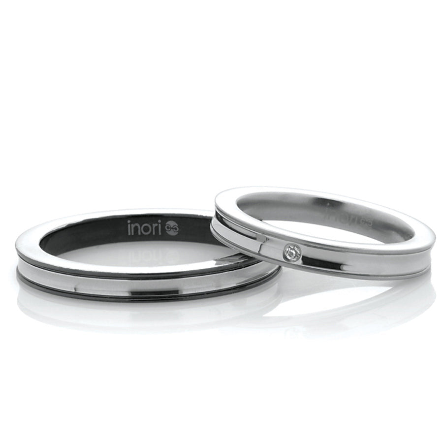 INR85 Stainless Steel Ring His & Hers enternally' inori AAB CO..