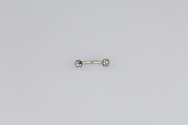 JBBN02 EYEBROW WITH 2 BALLS - LUCIDO