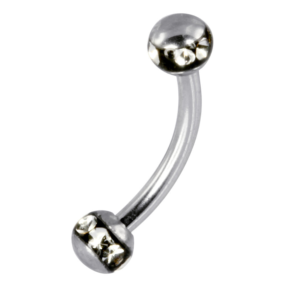 JBBN02 EYEBROW WITH 2 BALLS - LUCIDO