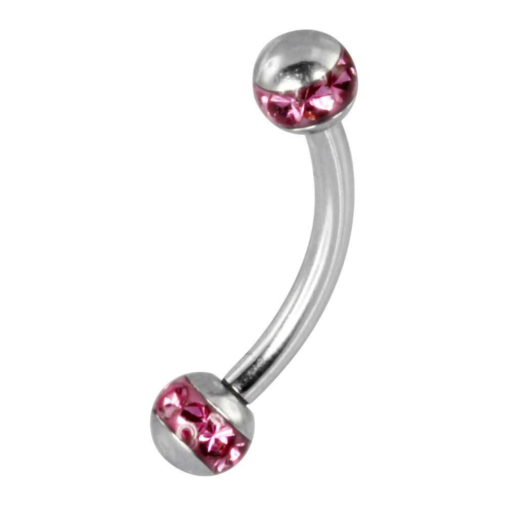 JBBN02 EYEBROW WITH 2 BALLS - LUCIDO
