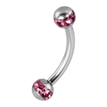 JBBN02 EYEBROW WITH 2 BALLS - LUCIDO AAB CO..