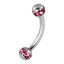 JBBN02 EYEBROW WITH 2 BALLS - LUCIDO