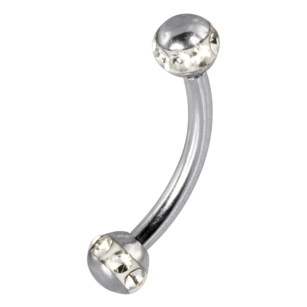 JBBN02 EYEBROW WITH 2 BALLS - LUCIDO
