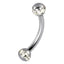 JBBN02 EYEBROW WITH 2 BALLS - LUCIDO