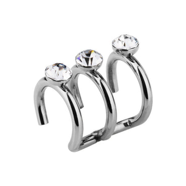 JRTH13 CARTILAGE W/ 3 CIRCLE WITH STONE AAB CO..