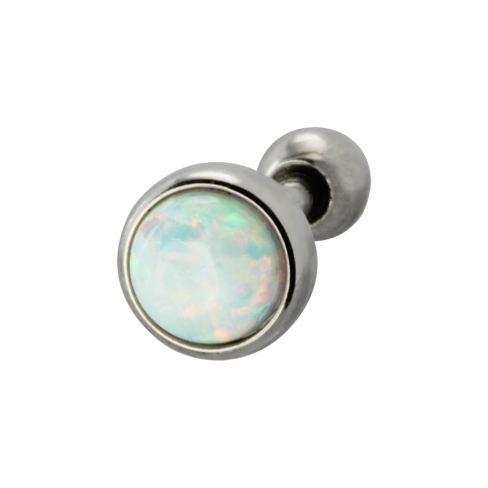JRTH19 STAINLESS STEEL HELIX WITH OPAL DESIGN
