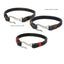 BSS611 STAINLESS STEEL LEATHER BRACELET