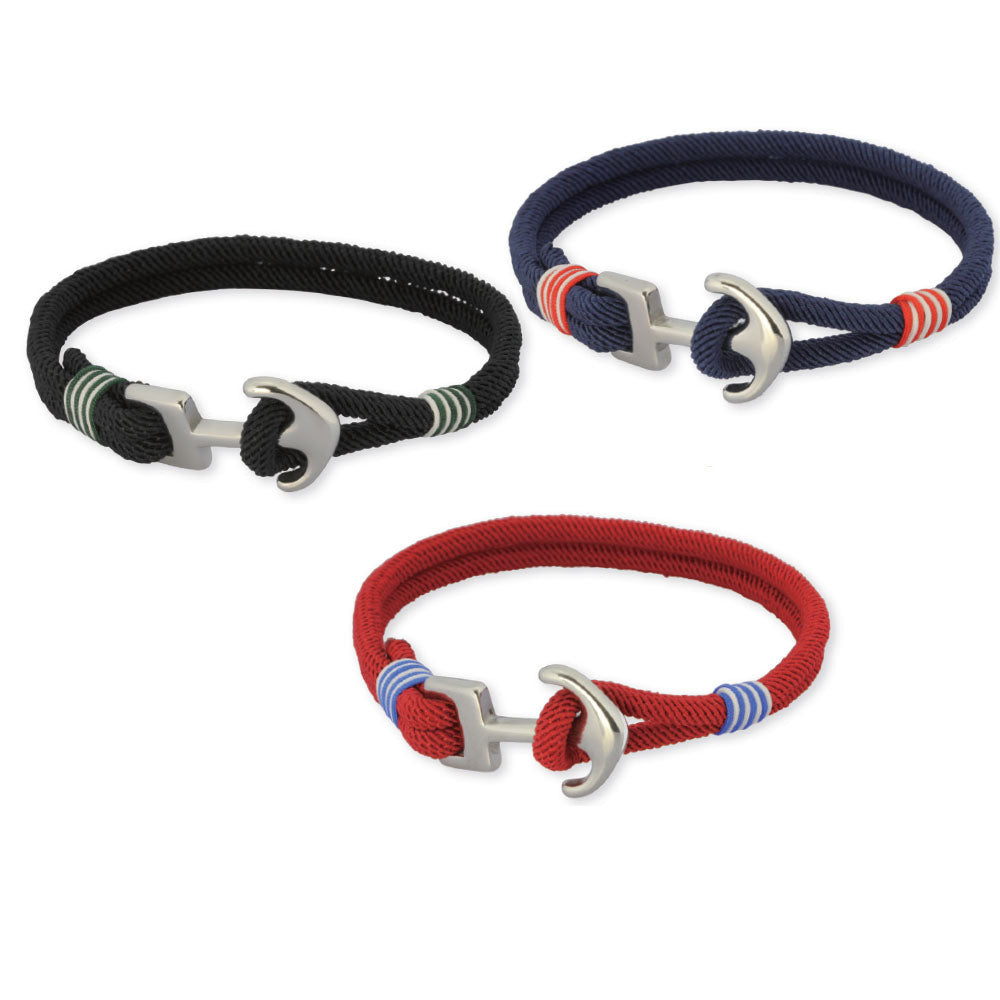 BSS612 STAINLESS STEEL WITH NYLON BRACELET