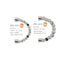 BSS676 STAINLESS STEEL HALF BRACELET