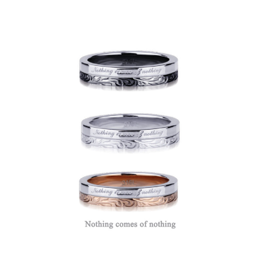 GRSS362 STAINLESS STEEL RING

Nothing comes of nothing