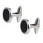 MACS49 STAINLESS STEEL CUFFLINK ONYX AAB CO..