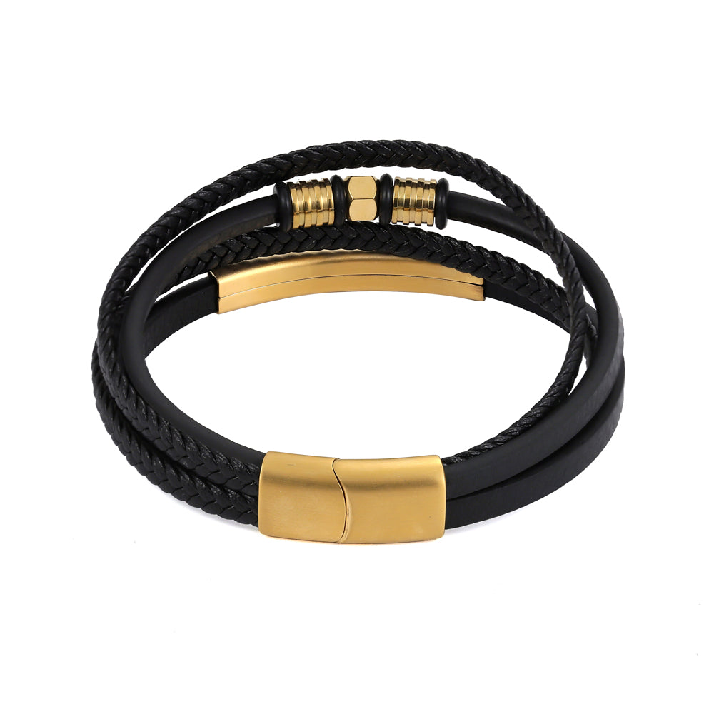 MBSS123 Faux Leather Bracelet