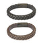 MBSS23 LEATHER BRACELET WITH STAINLESS STEEL CLOSURE