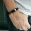 MBSS24 LEATHER BRACELET WITH STAINLESS STEEL CLOSURE AAB CO..