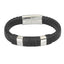 MBSS24 LEATHER BRACELET WITH STAINLESS STEEL CLOSURE