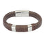 MBSS24 LEATHER BRACELET WITH STAINLESS STEEL CLOSURE AAB CO..