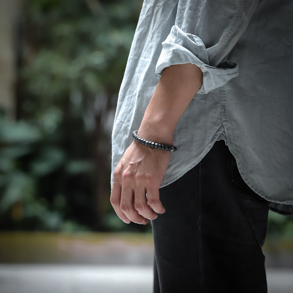 MBSS60 HEMATITE BRACELET AAB CO..