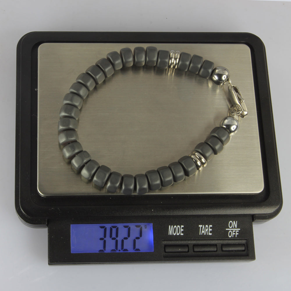 MBSS60 HEMATITE BRACELET AAB CO..