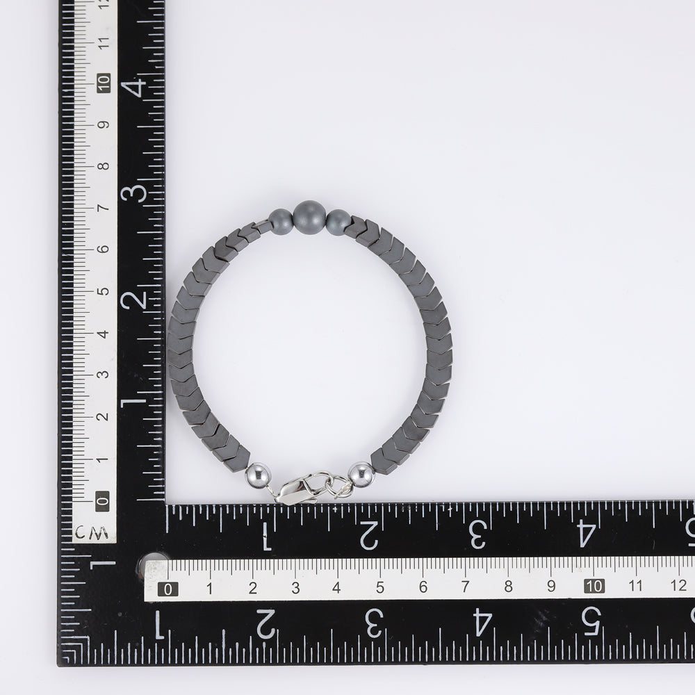 MBSS61 HEMATITE BRACELET AAB CO..