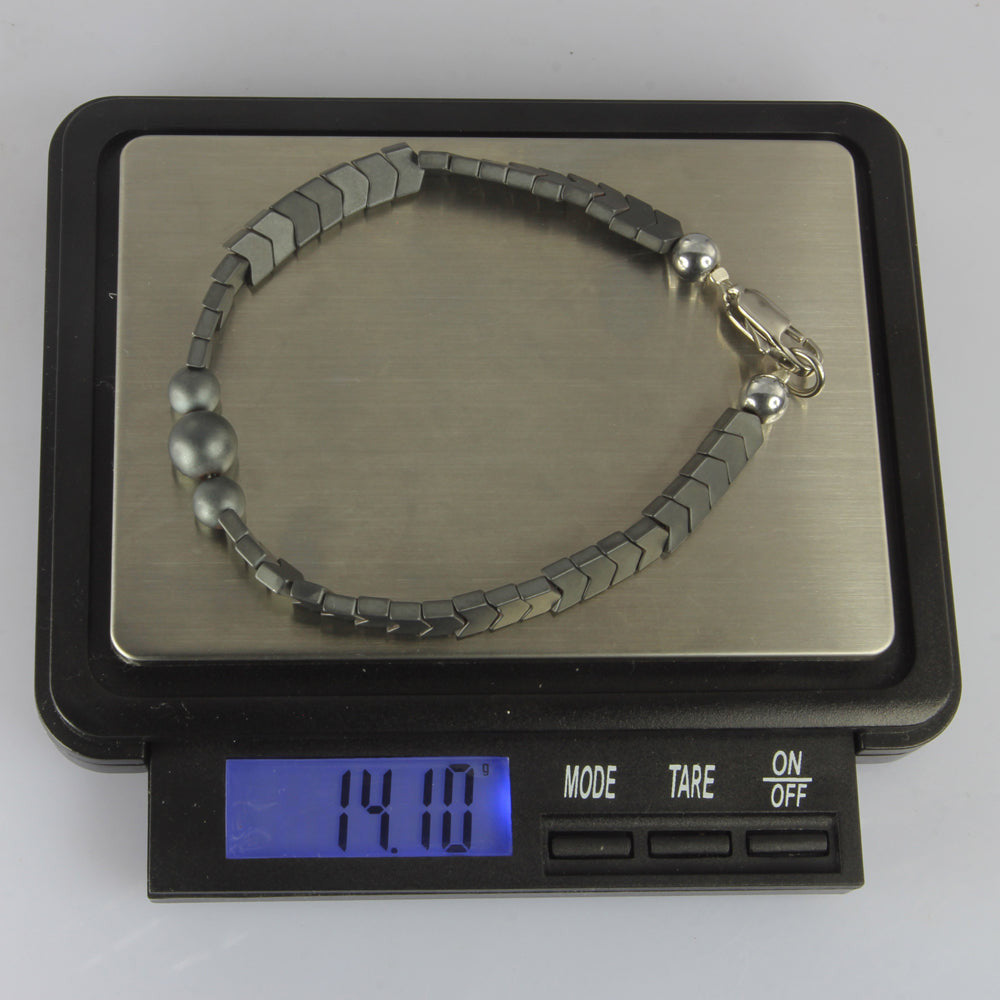 MBSS61 HEMATITE BRACELET AAB CO..