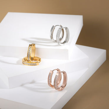 MESS21 STAINLESS STEEL EARRING WITH CZ AAB CO..