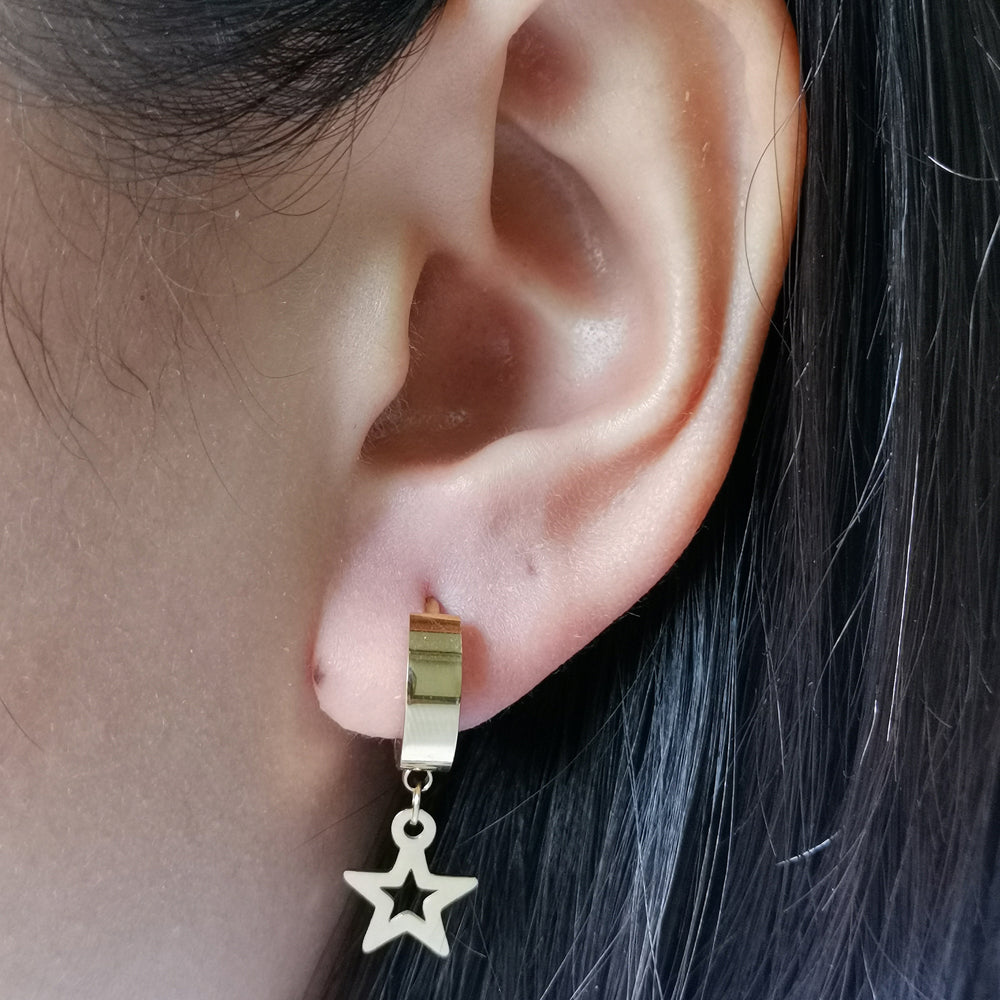 MESS24 STAINLESS STEEL EARRING WITH STAR AAB CO..