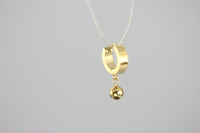 MESS25 STAINLESS STEEL EARRING WITH BALL AAB CO..