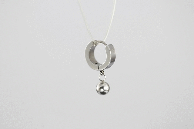 MESS25 STAINLESS STEEL EARRING WITH BALL AAB CO..