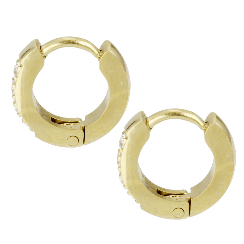 MESS26 STAINLESS STEEL EARRING WITH CZ AAB CO..