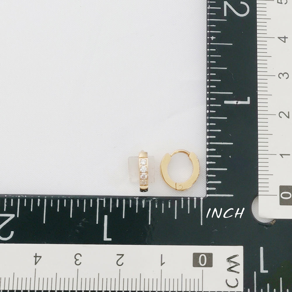 MESS26 STAINLESS STEEL EARRING WITH CZ AAB CO..