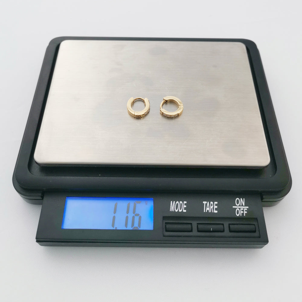 MESS26 STAINLESS STEEL EARRING WITH CZ AAB CO..