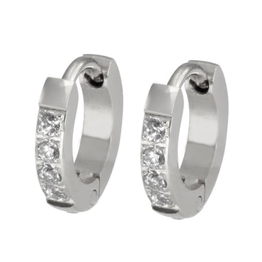 MESS26 STAINLESS STEEL EARRING WITH CZ AAB CO..
