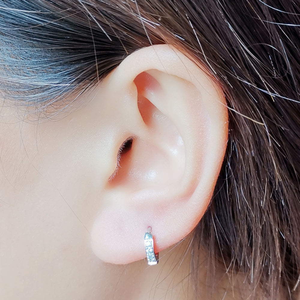 MESS26 STAINLESS STEEL EARRING WITH CZ AAB CO..