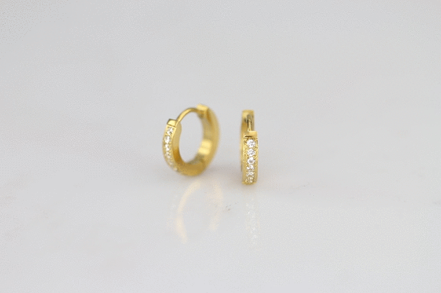 MESS27 STAINLESS STEEL EARRING WITH CZ