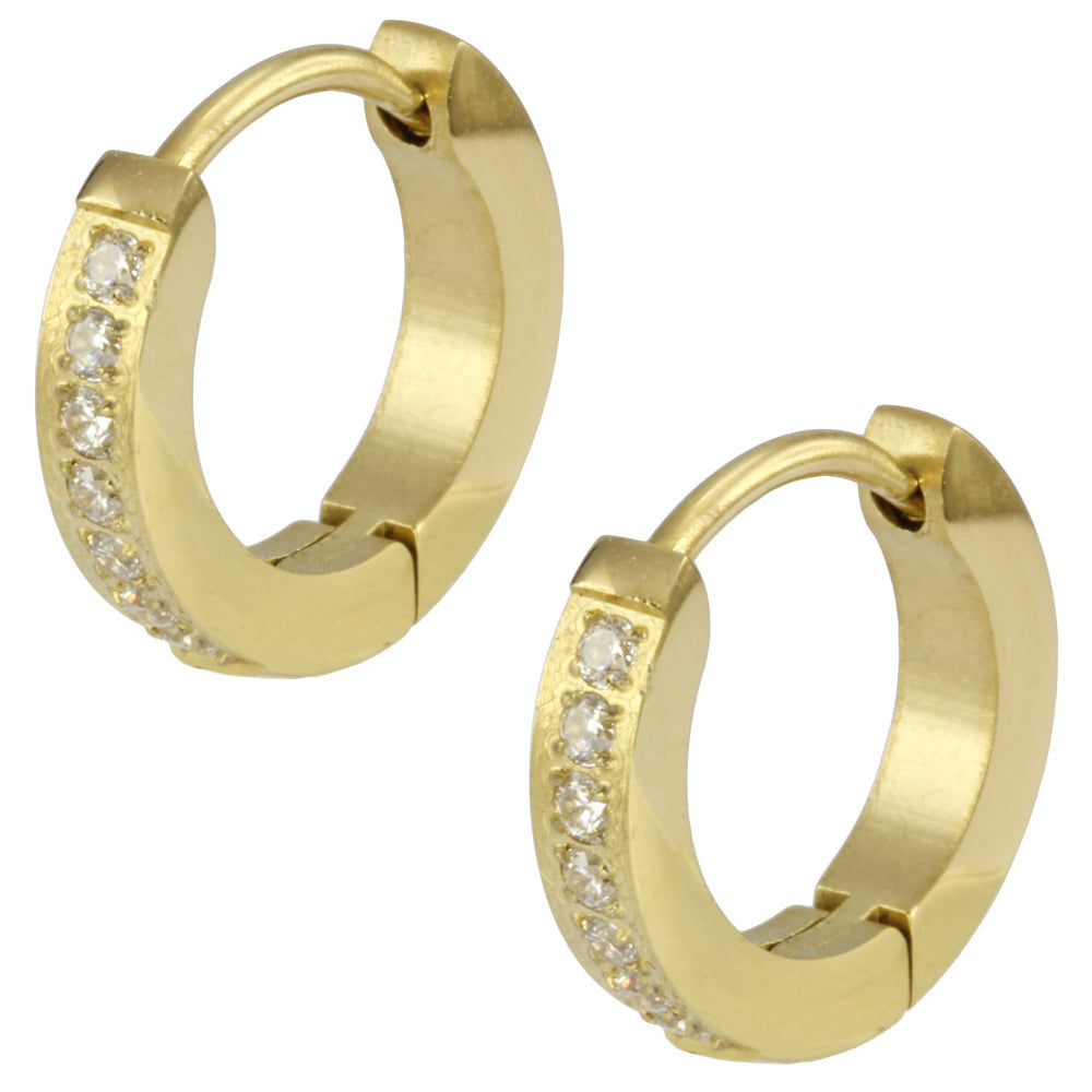 MESS27 STAINLESS STEEL EARRING WITH CZ