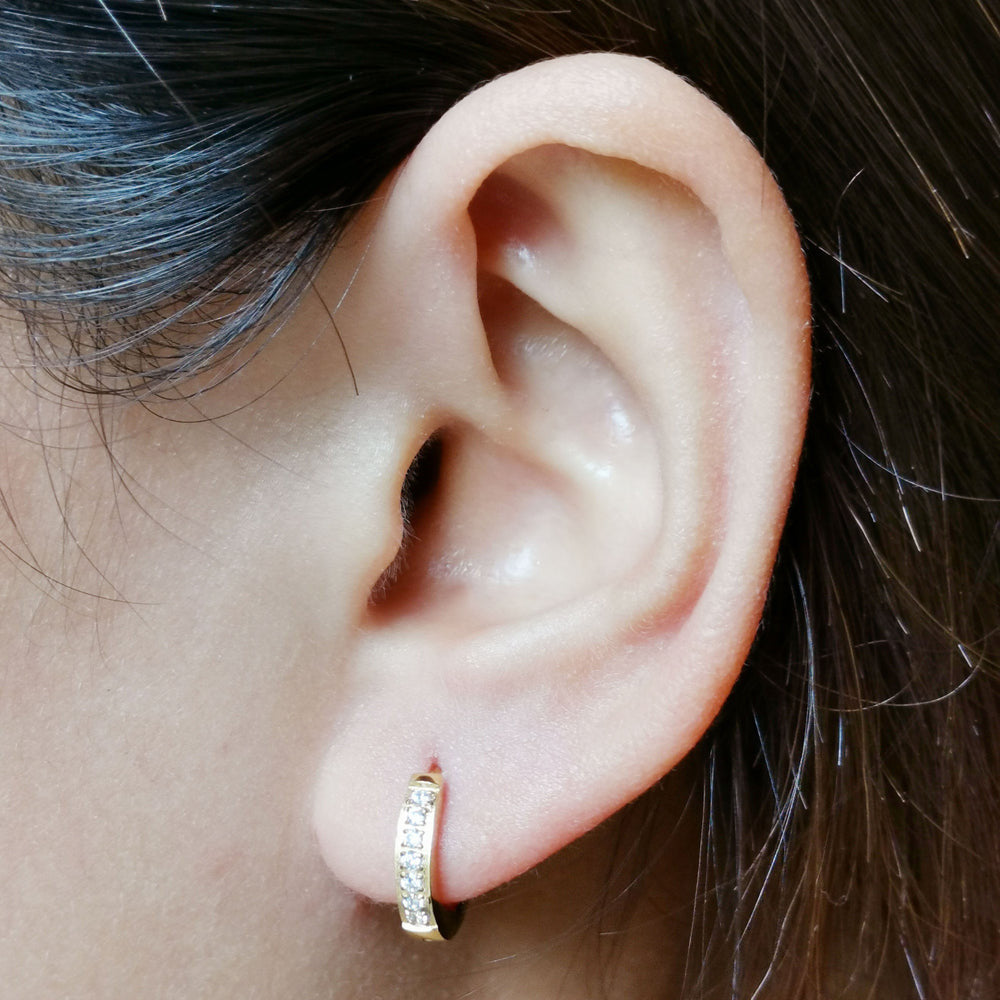 MESS27 STAINLESS STEEL EARRING WITH CZ