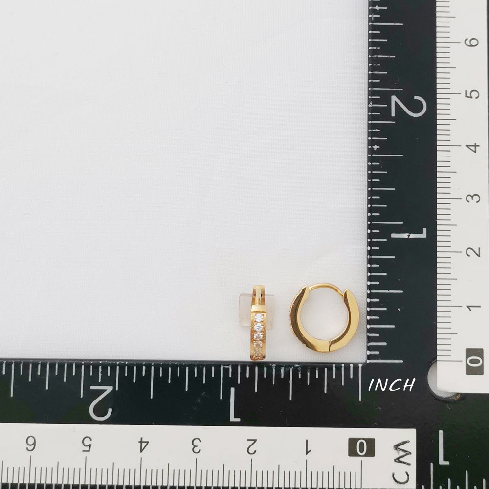 MESS27 STAINLESS STEEL EARRING WITH CZ