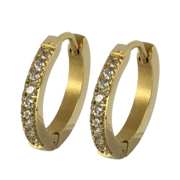 MESS28 STAINLESS STEEL EARRING WITH CZ AAB CO..