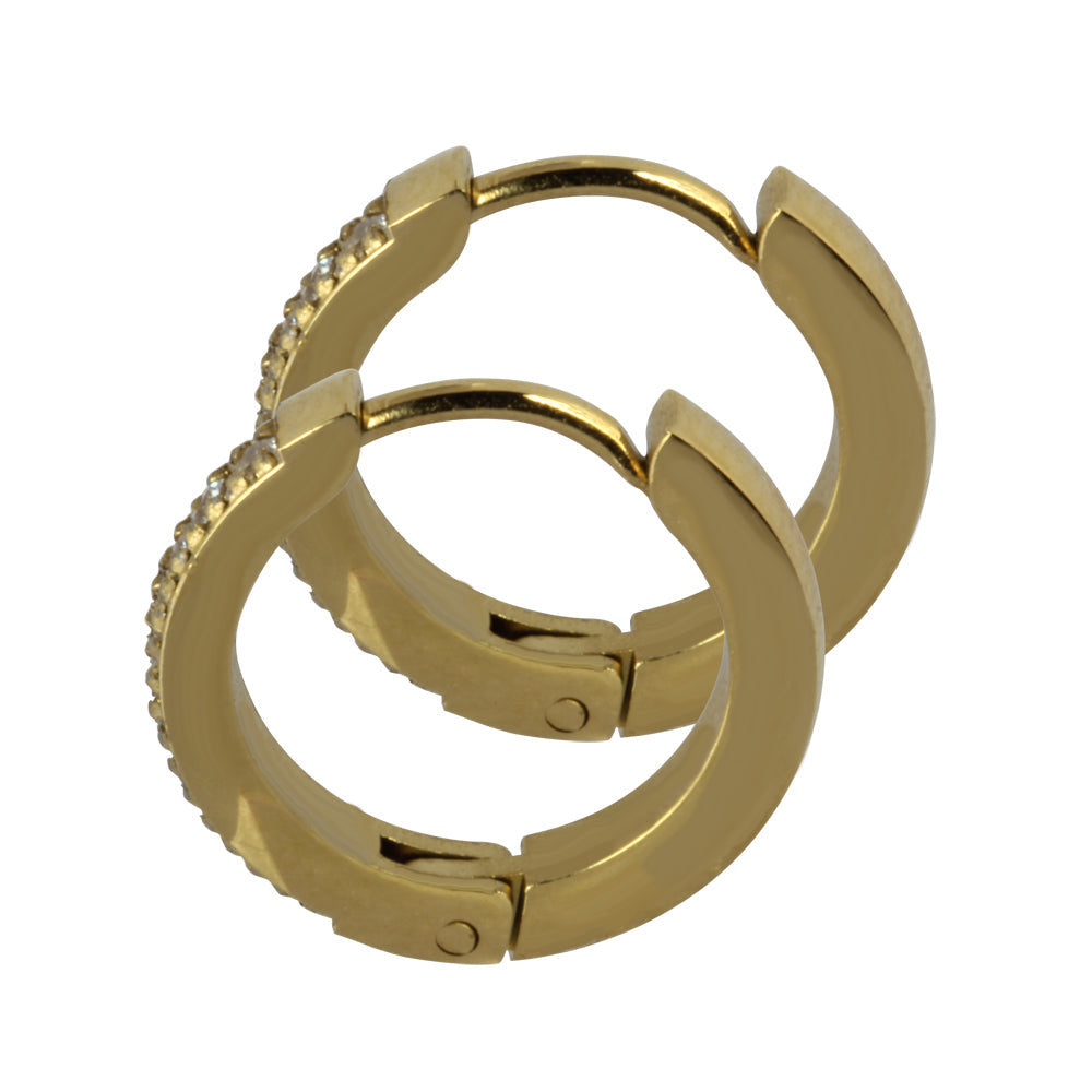 MESS28 STAINLESS STEEL EARRING WITH CZ AAB CO..