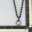 MNSS12 BEAD NECKLACE WITH STAINLESS STEEL RING