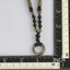 MNSS13 BEAD NECKLACE WITH STAINLESS STEEL RING AAB CO..