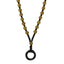 MNSS15 BEAD NECKLACE WITH STAINLESS STEEL RING