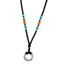MNSS18 BEAD NECKLACE WITH STAINLESS STEEL RING