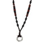 MNSS20 BEAD NECKLACE WITH STAINLESS STEEL RING AAB CO..