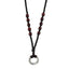 MNSS19 BEAD NECKLACE WITH STAINLESS STEEL RING AAB CO..