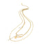 MNSS23 STAINLESS STEEL MULTI CHAIN NECKLACE WITH PEARL AAB CO..