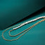 MNSS24 STAINLESS STEEL MULTI CHAIN NECKLACE WITH PEARL AAB CO..